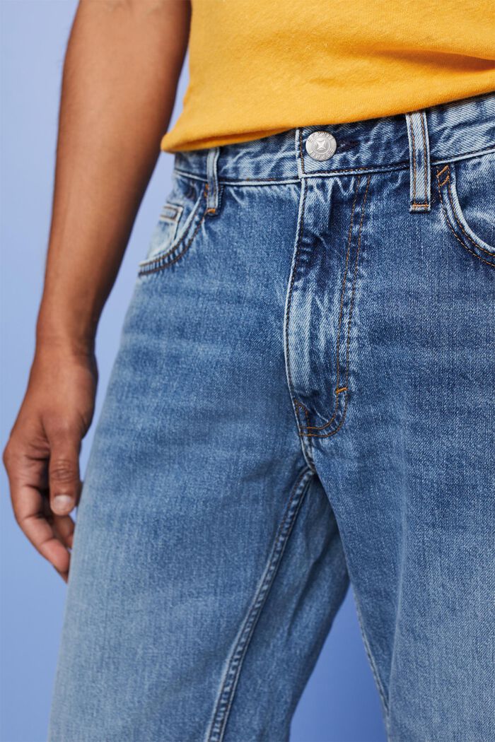 Avslappnade jeans med smal passform, BLUE MEDIUM WASHED, detail image number 2
