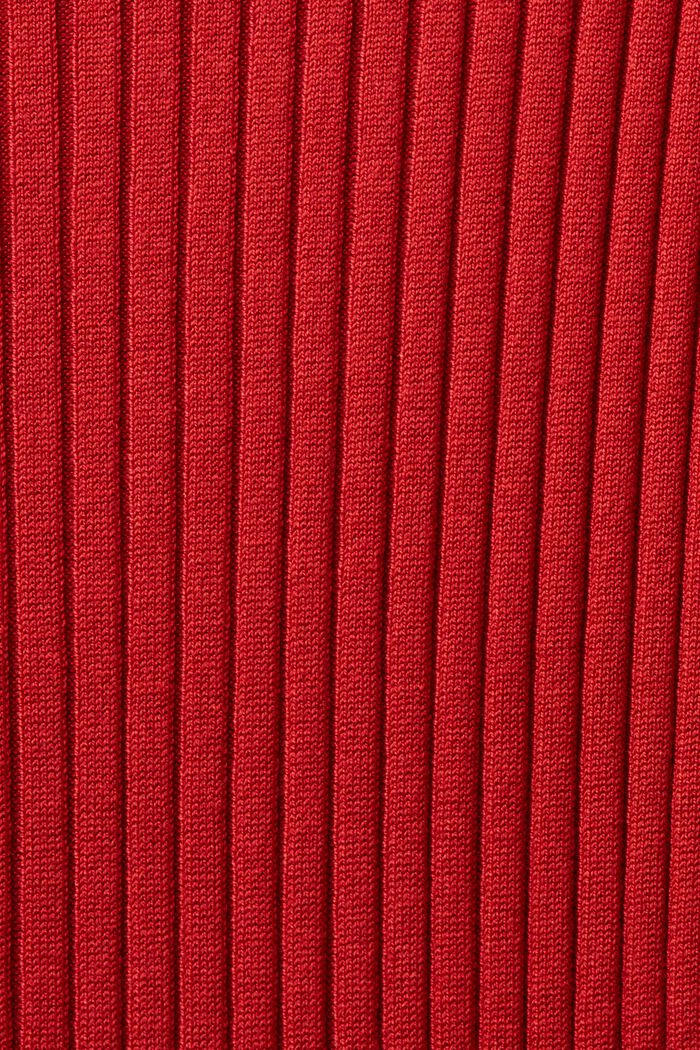 Ribbstickad maxiklänning, DARK RED, detail image number 7