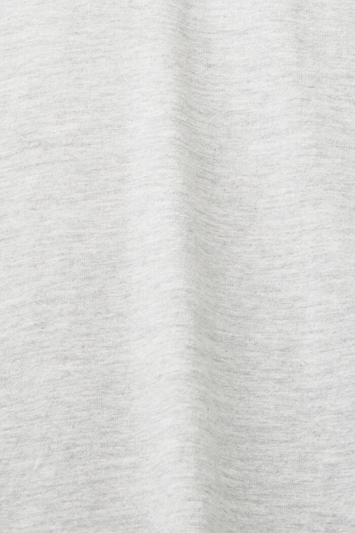 V-ringad T-shirt av ekologisk bomullsblandning, LIGHT GREY, detail image number 4