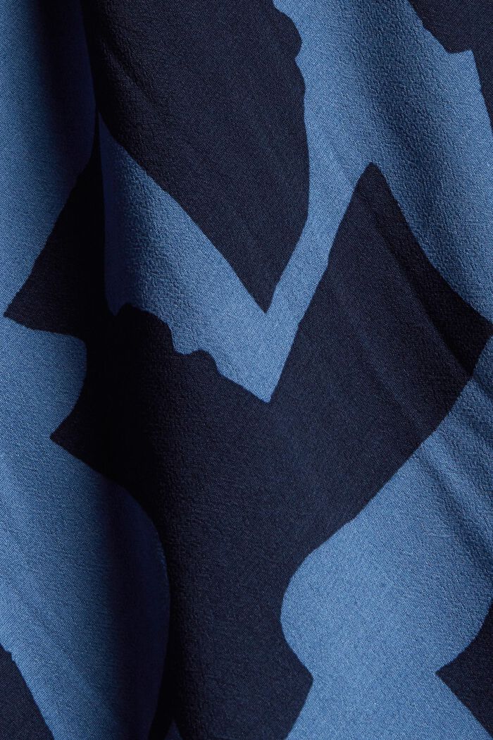 Midiklänning med mönster, LENZING™ ECOVERO™, GREY BLUE, detail image number 4