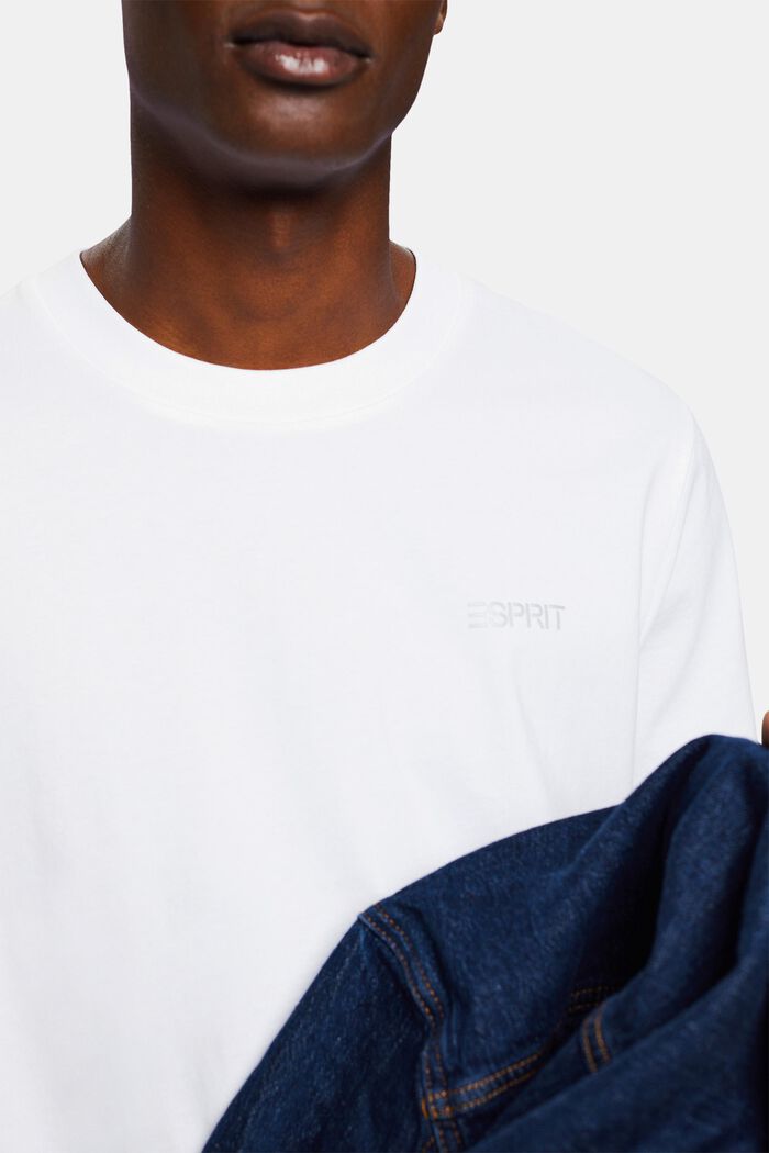 T-shirt med logo, unisexmodell, WHITE, detail image number 4