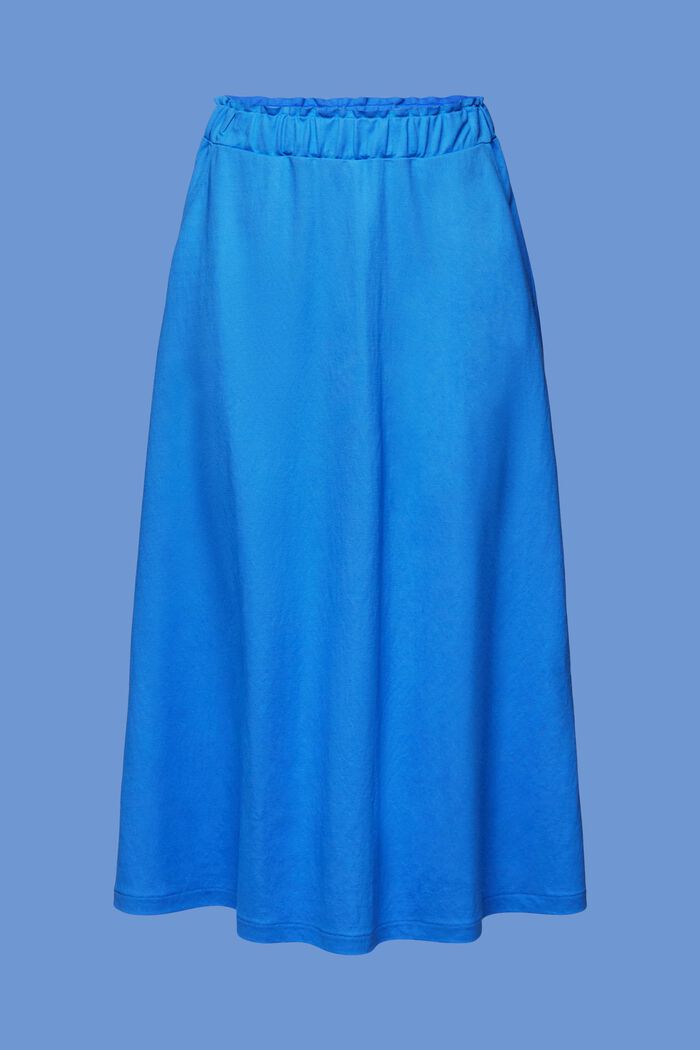 Midikjol med elastisk linning, BRIGHT BLUE, detail image number 7