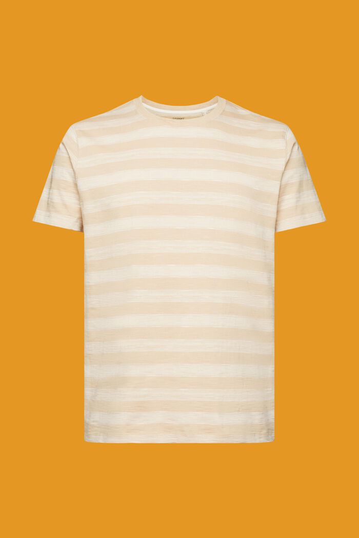 Randig T-shirt, 100% bomull, SAND, detail image number 6