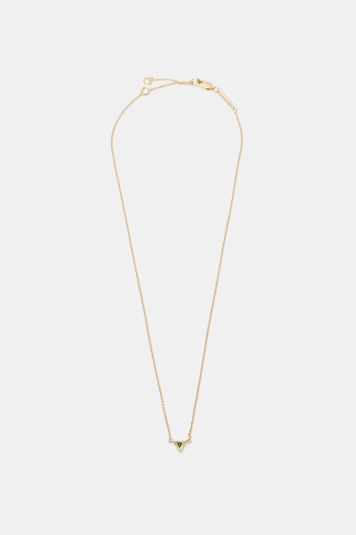 Halsband med triangel-hängsmycke, GOLD, detail image number 0
