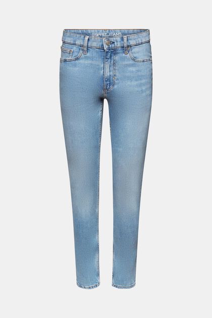 Jeans med medelhög midja och avsmalnande ben