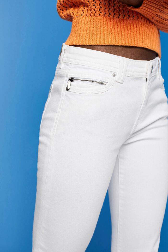 Jeans med dragkedjedetalj, WHITE, detail image number 2