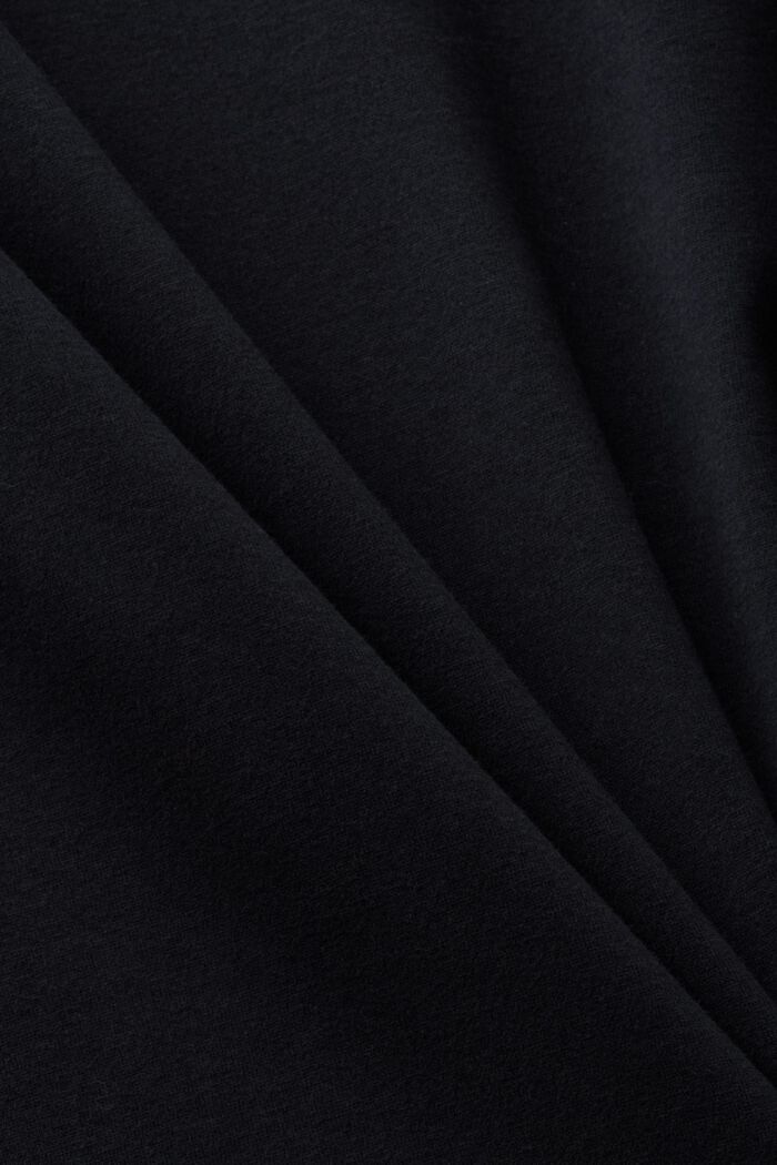 Långärmad jerseytopp i bomull, BLACK, detail image number 5