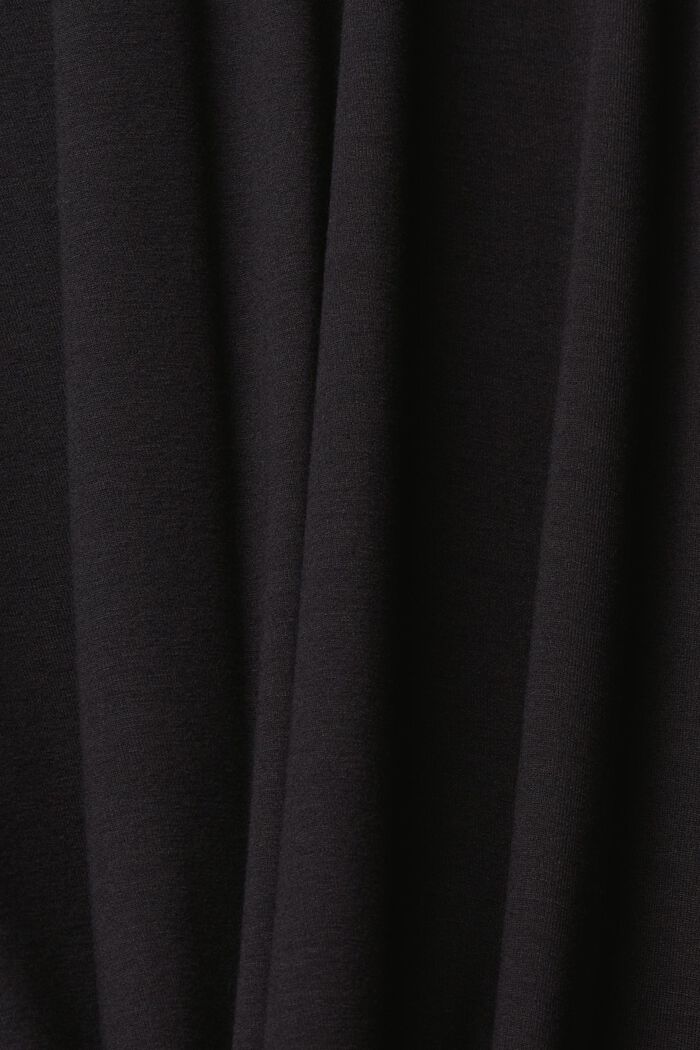 Midiklänning i jersey med knytskärp, BLACK, detail image number 5