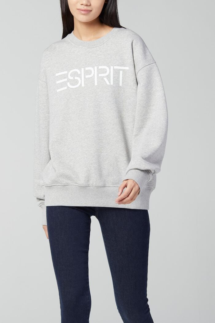 Sweatshirt med logotryck i unisexmodell
