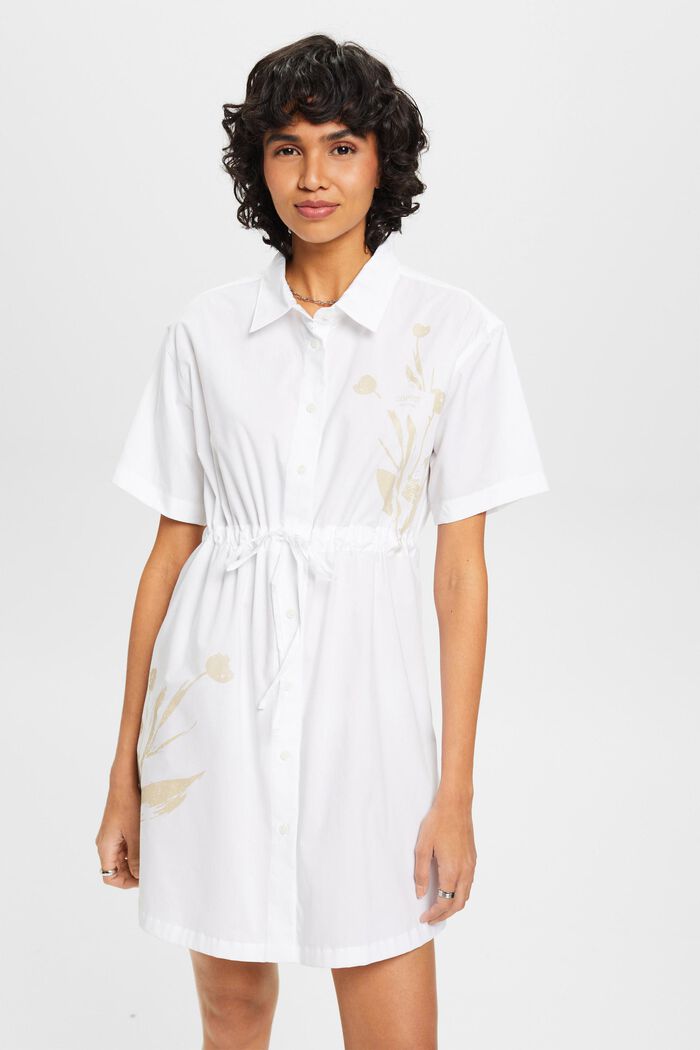 Miniskjortklänning med mönster, WHITE, detail image number 0