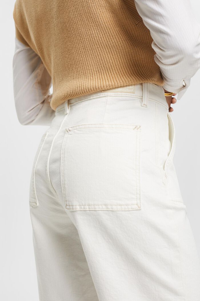 Shorts med hög midja, OFF WHITE, detail image number 4
