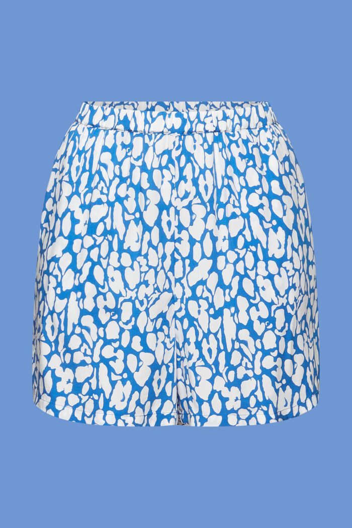 Mönstrade pull-on shorts, LENZING™ ECOVERO™, BRIGHT BLUE, detail image number 9