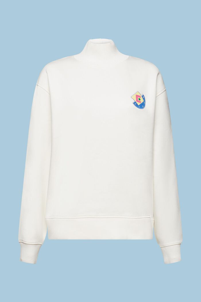 Sweatshirt med logo och halvpolokrage, ICE, detail image number 6