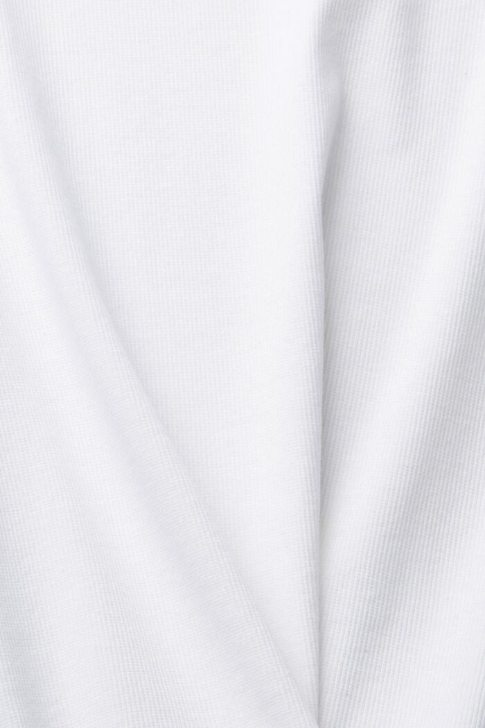 Finribbad T-shirt, ekobomullsmix, WHITE, detail image number 4