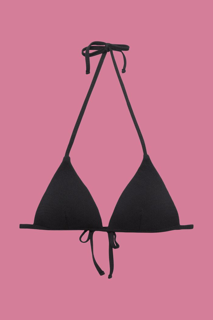 Vadderad trekantig bikiniöverdel, BLACK, detail image number 4
