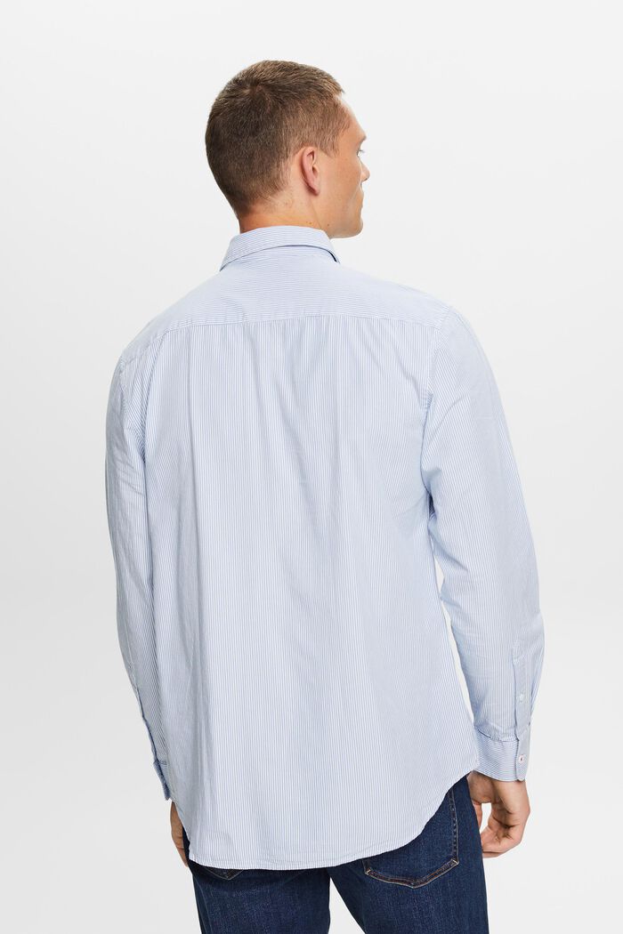 Randig skjorta i bomullspoplin, LIGHT BLUE, detail image number 3