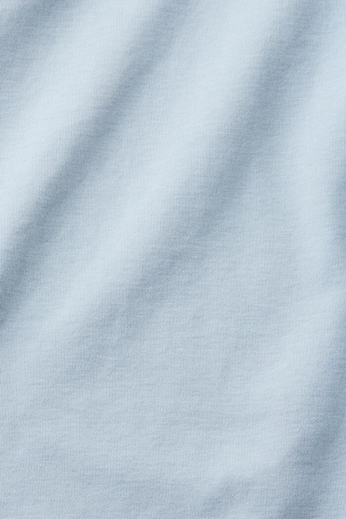 T-shirt i ekologisk bomull med broderad logo, PASTEL BLUE, detail image number 6