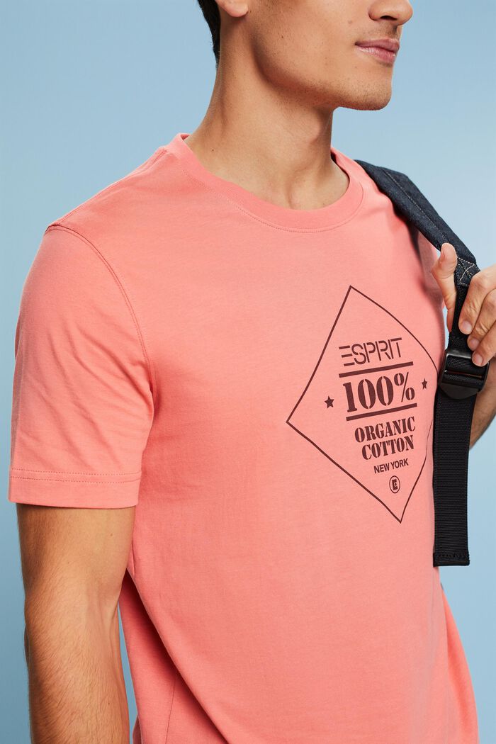 T-shirt i bomull med logotryck, PINK, detail image number 3
