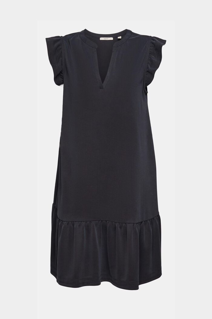 Jerseyklänning med TENCEL ™, BLACK, overview