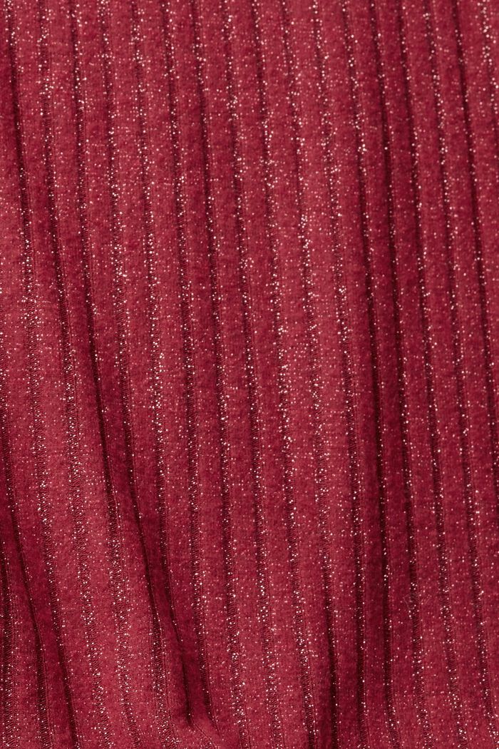 Polotröja med glittereffekt och utskärning, CHERRY RED, detail image number 5