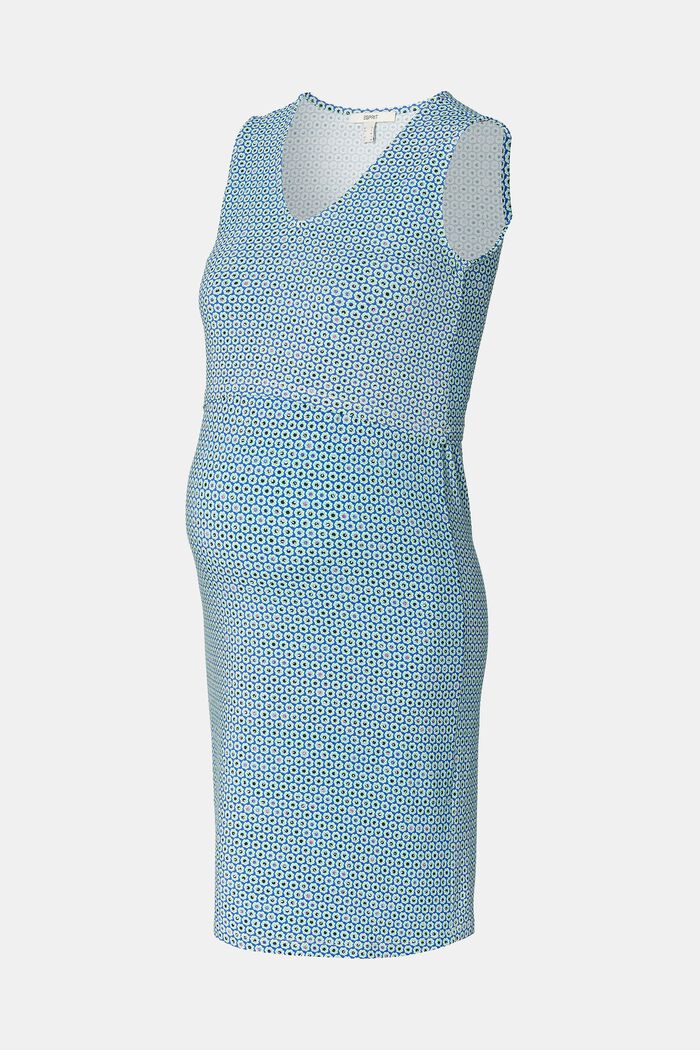 Blommig jerseyklänning med amningsfunktion, PASTEL BLUE, detail image number 6