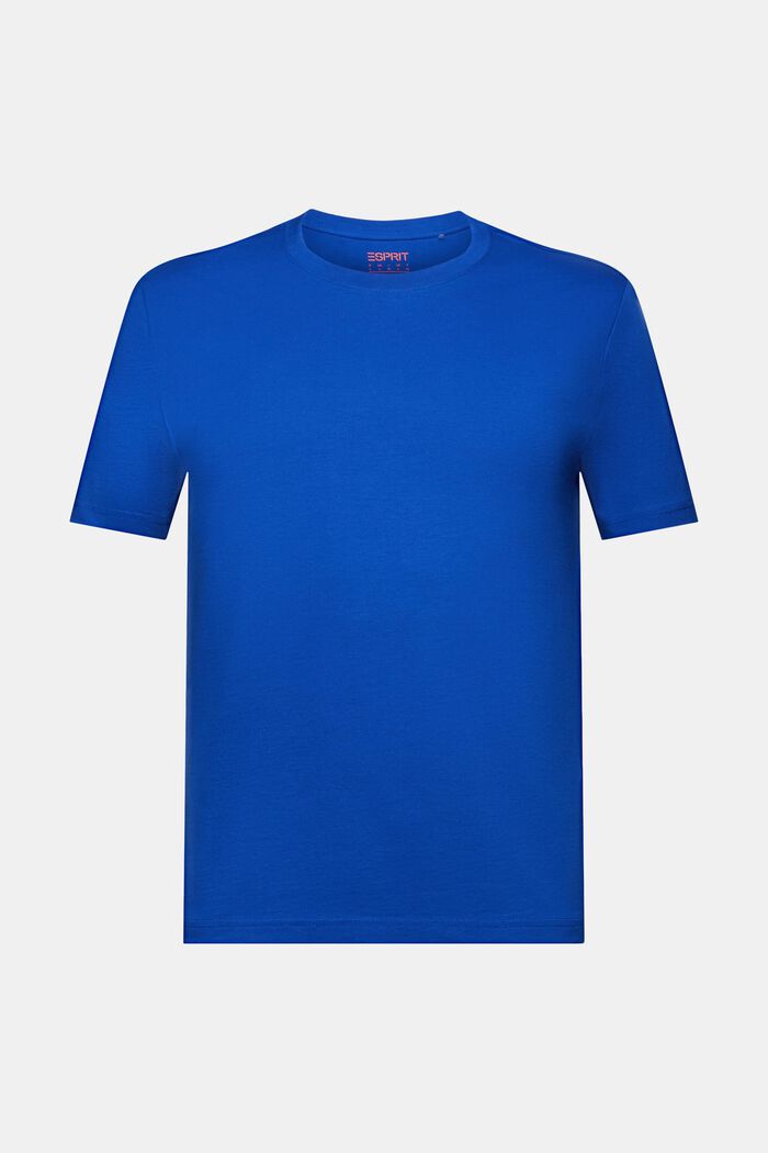 Jersey-T-shirt i ekologisk bomull, BRIGHT BLUE, detail image number 5