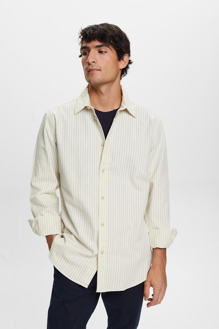 Kritstrecksrandig skjorta i twill, 100% bomull, ICE, detail image number 2