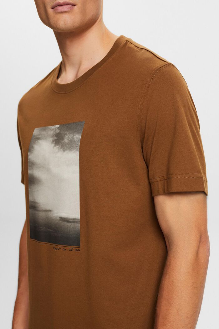 T-shirt i ekologisk bomull med tryck, BARK, detail image number 1