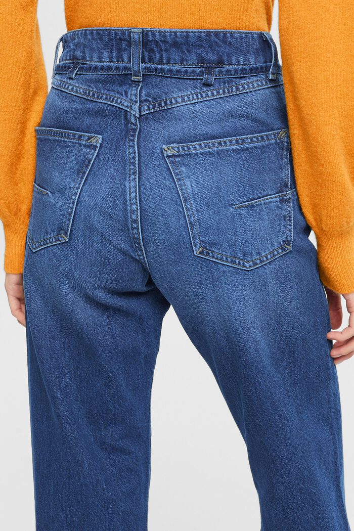 Dad-jeans med hög midja och matchande skärp, BLUE MEDIUM WASHED, detail image number 4