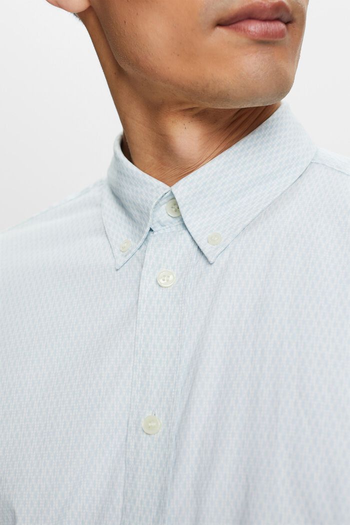 Bomullsskjorta med tryck i ledig passform, WHITE, detail image number 2