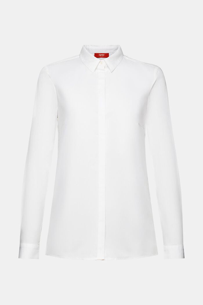 Långärmad poplinskjorta, WHITE, detail image number 6