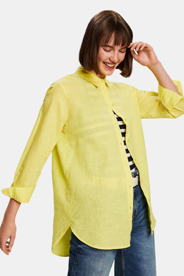 Blouses woven, PASTEL YELLOW, detail image number 4
