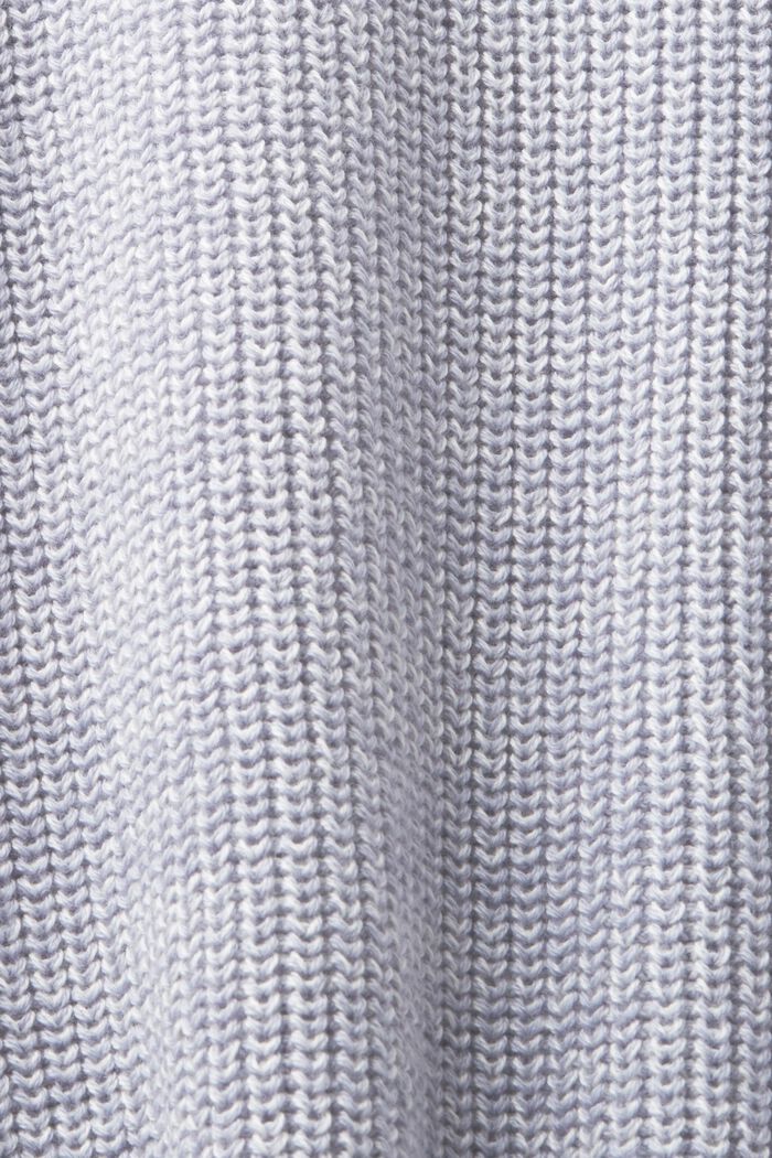 Ribbstickad tröja med halvpolokrage, LIGHT BLUE LAVENDER, detail image number 6