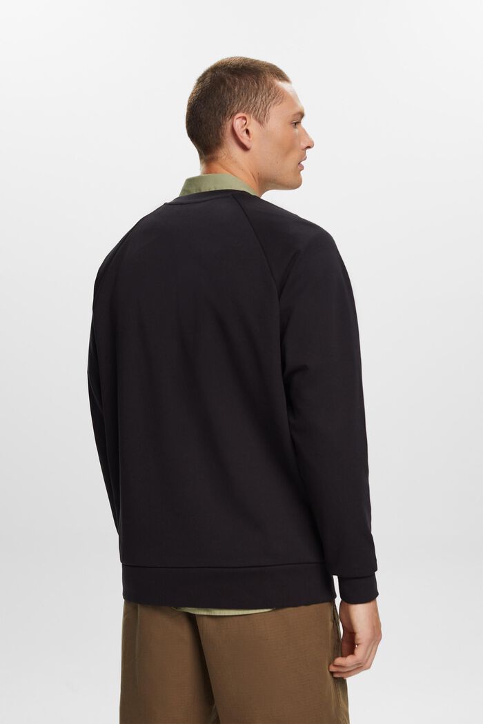 Klassisk sweatshirt, bomullsblandning, BLACK, detail image number 3
