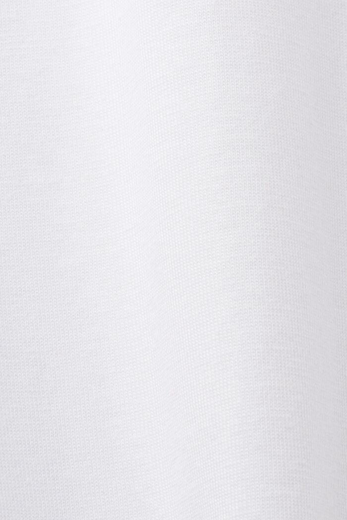 T-shirt med rund ringning, 100 % bomull, WHITE, detail image number 5