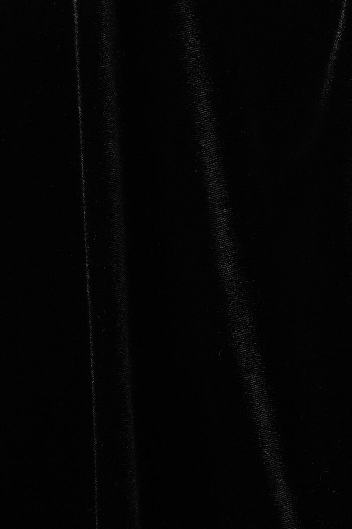 Kortärmad midiklänning i sammet, BLACK, detail image number 5