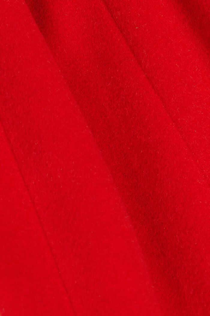 Återvunnet: kappa i ullmix med kashmir, RED, detail image number 5
