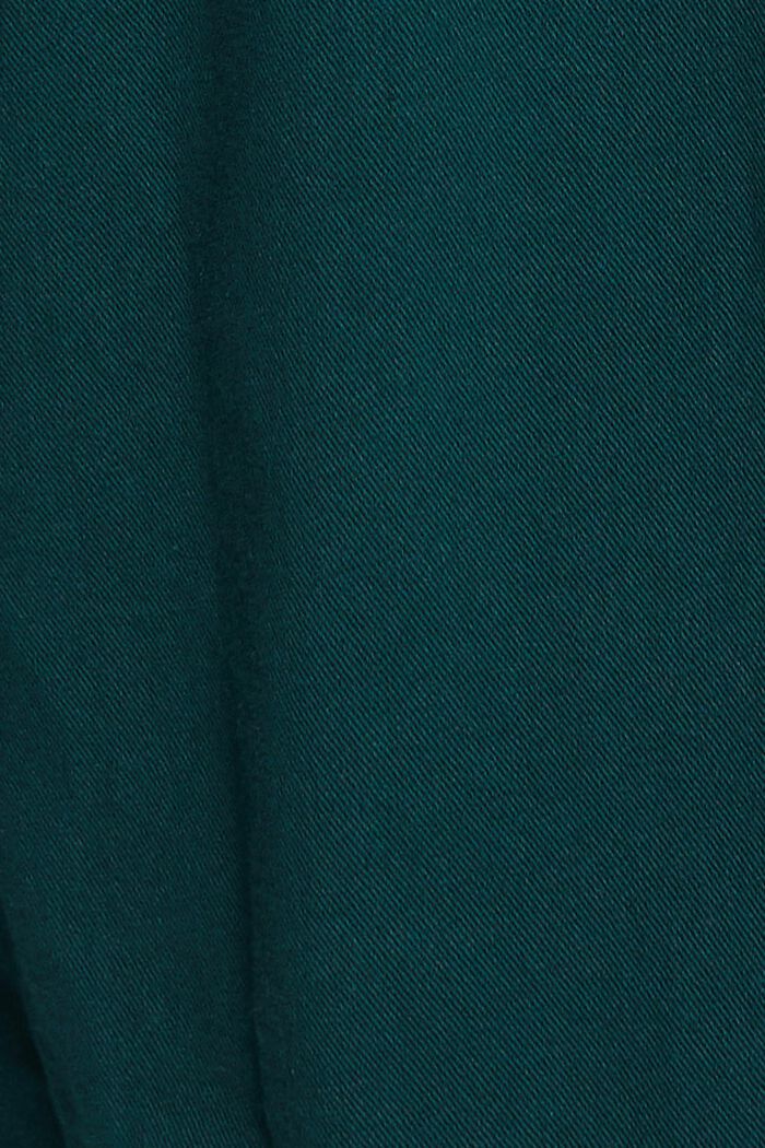 Skjorta i enfärgad twill, DARK TEAL GREEN, detail image number 5