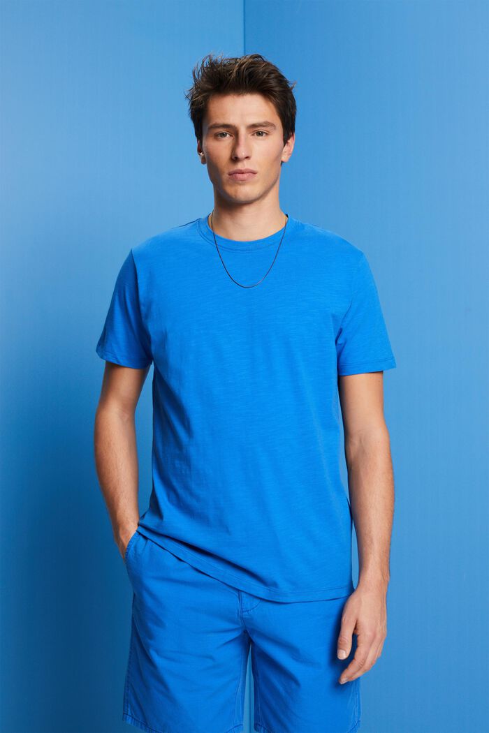 T-shirt i bomullsjersey, BRIGHT BLUE, detail image number 0
