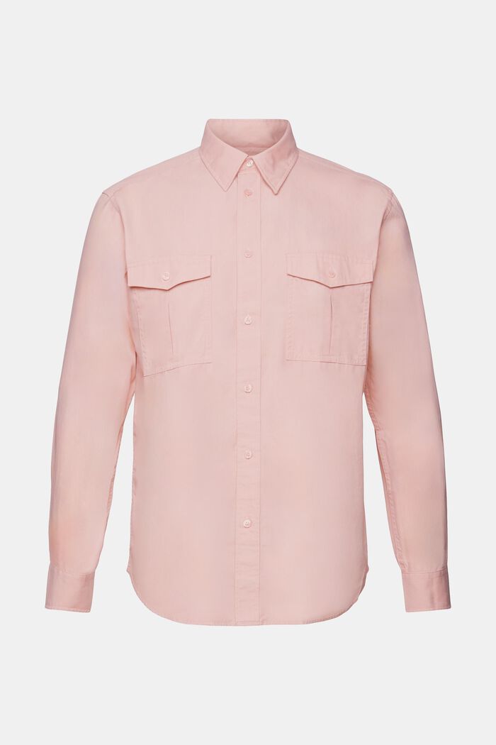 Skjorta i utilitymodell, 100% bomull, OLD PINK, detail image number 6