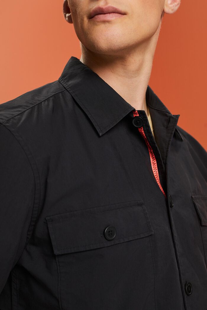 Kortärmad skjorta, bomullsblandning, BLACK, detail image number 2