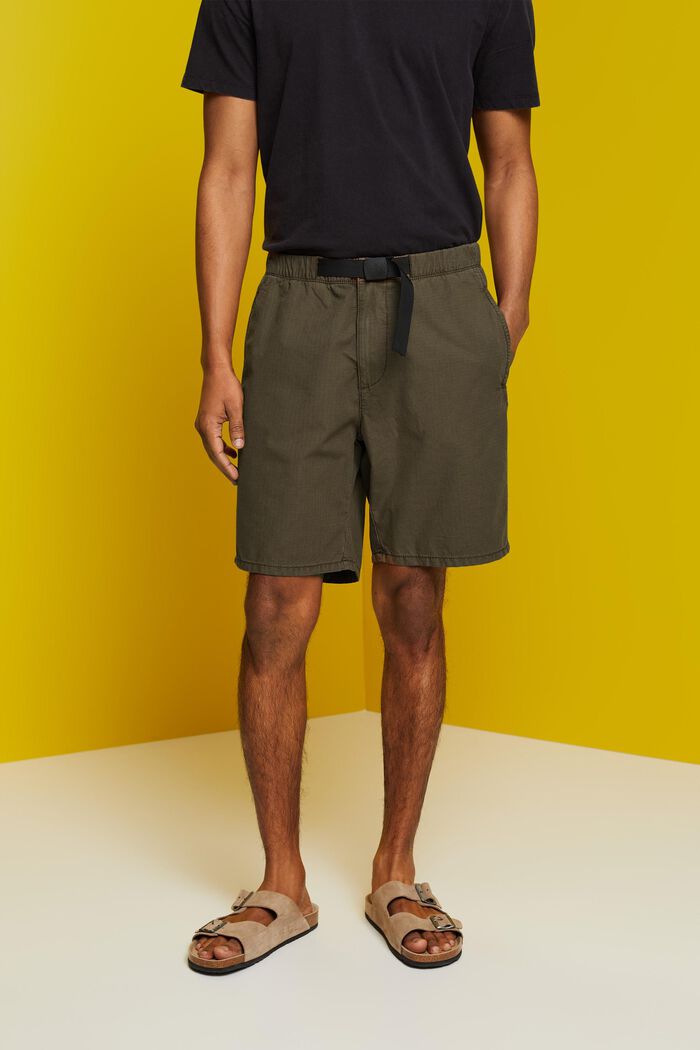 Shorts med dragsko i midjan, KHAKI GREEN, detail image number 0