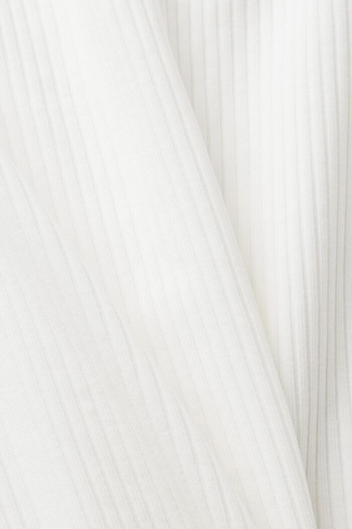 Ribbat linne med volanger, OFF WHITE, detail image number 4