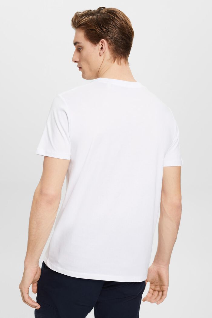 Rundringad T-shirt i jersey, WHITE, detail image number 3