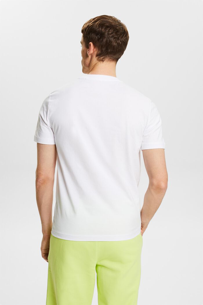 Jersey-T-shirt i ekologisk bomull, WHITE, detail image number 3