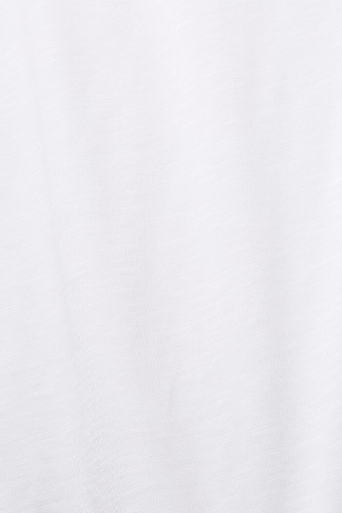 T-shirt med spetsdetaljer, WHITE, detail image number 4