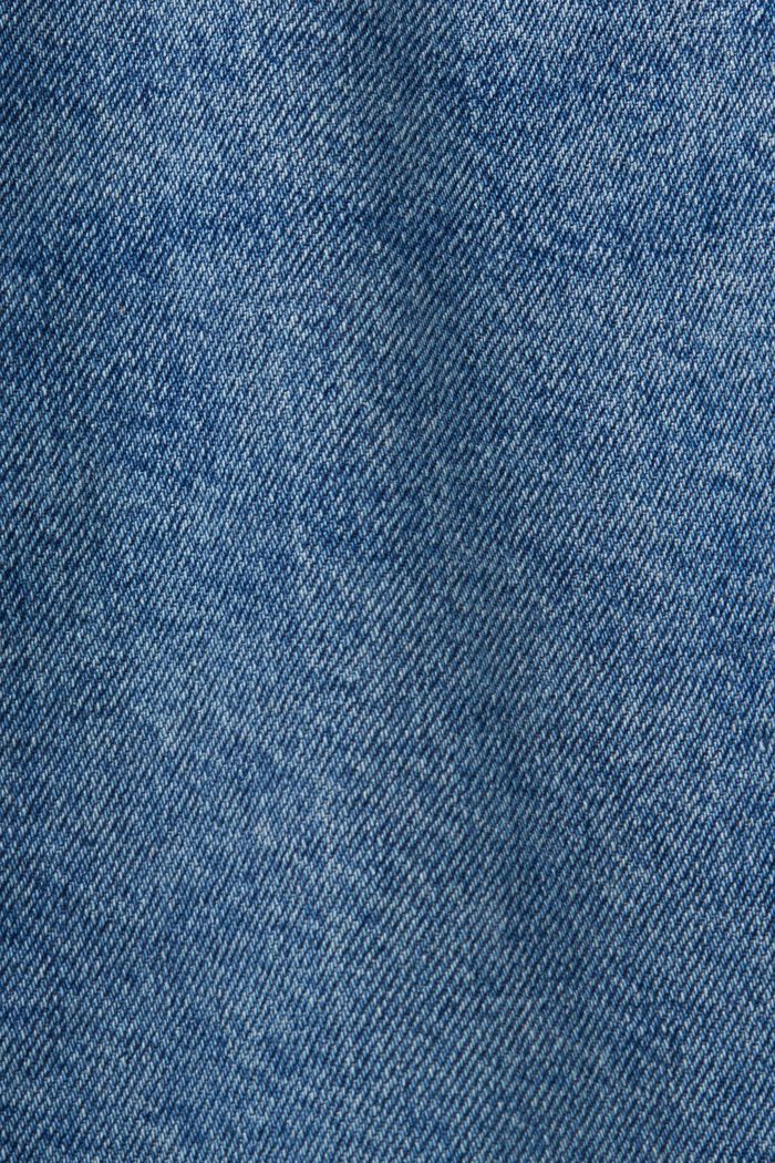 Retrojeans med rak passform och hög midja, BLUE MEDIUM WASHED, detail image number 6