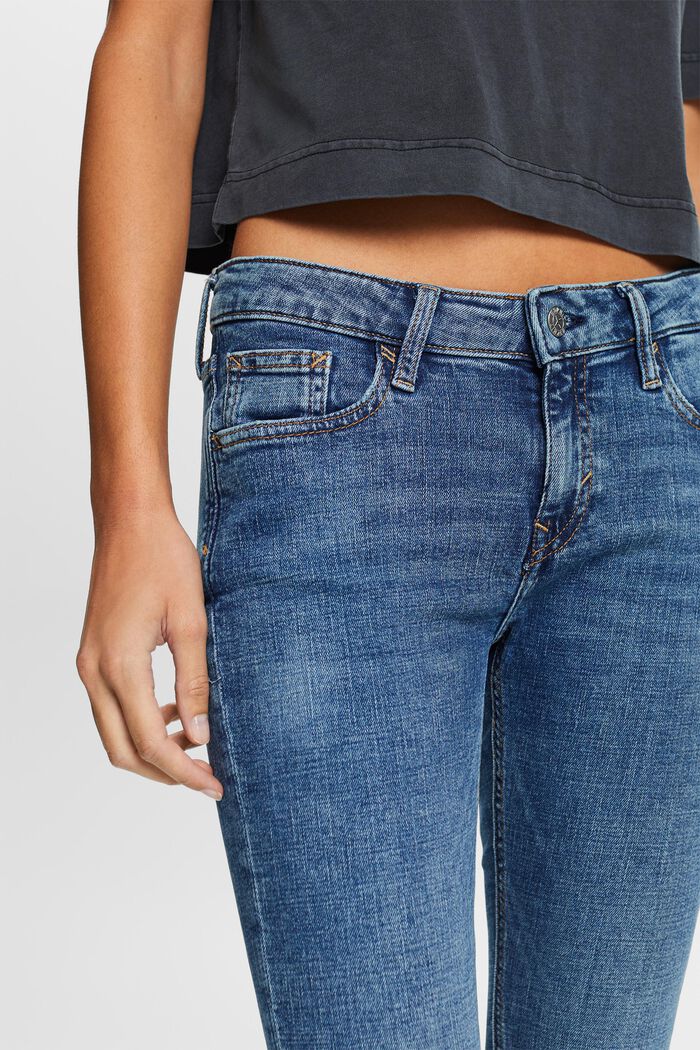 Återvunnet: mid-rise skinny fit stretch jeans, BLUE MEDIUM WASHED, detail image number 2