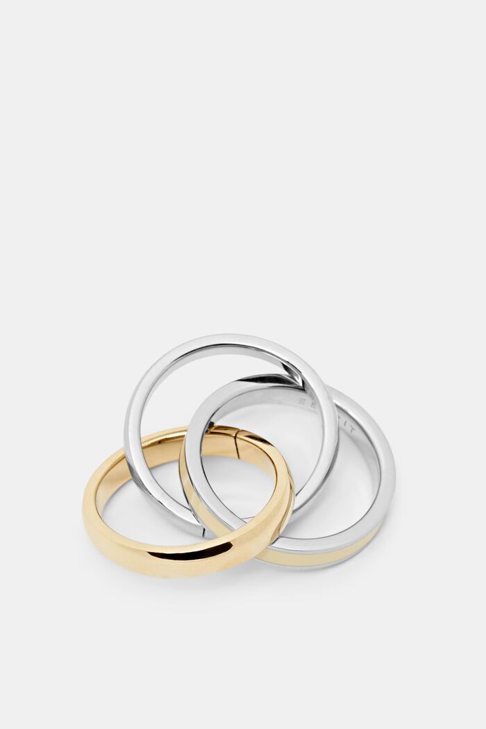 Trio-ring av rostfritt stål, GOLD, detail image number 1