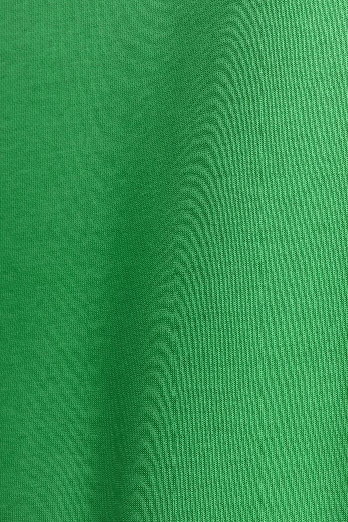 Huvtröja i fleece med logo, unisexmodell, GREEN, detail image number 4